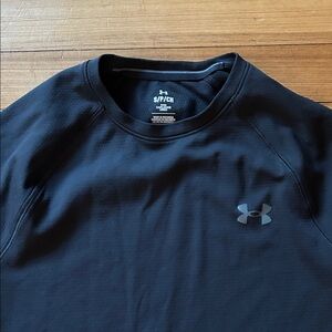 Under Armour Mens Black ColdGear 2.0 Base Layer Top Shirt Small S Long Sleeve